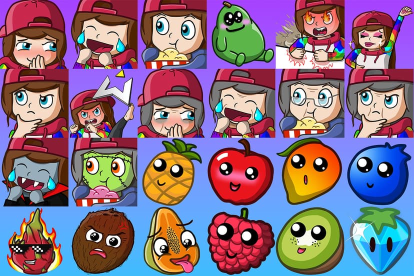 Loserfruit Twitch channel emotes and badges